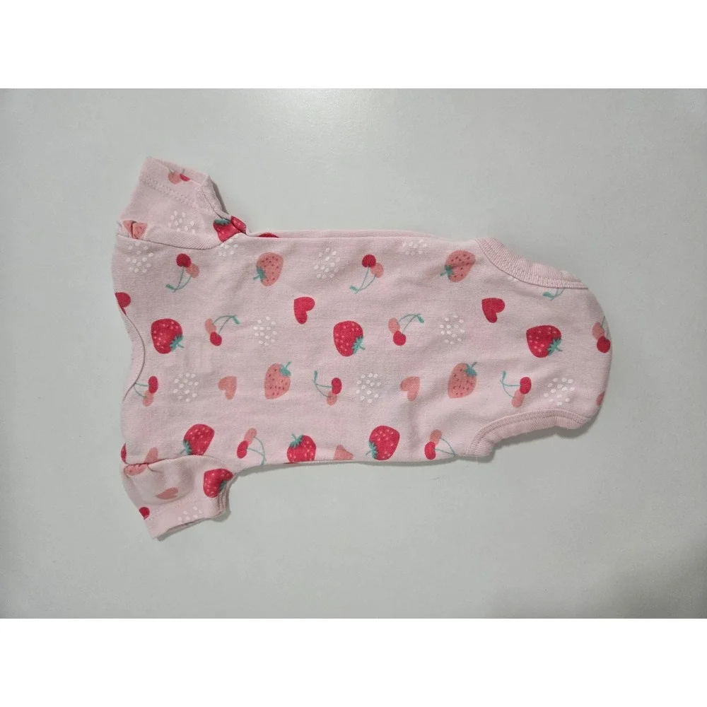 Koala Baby Kids Bodysuit Pink Strawberry Cherry Heart Print NB